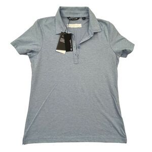 Travis Mathew Polo Shirt Womens M Blue Short Sleeve Collared Golf NWT